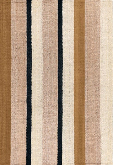 handmade natural wool rug stripes white beige brown